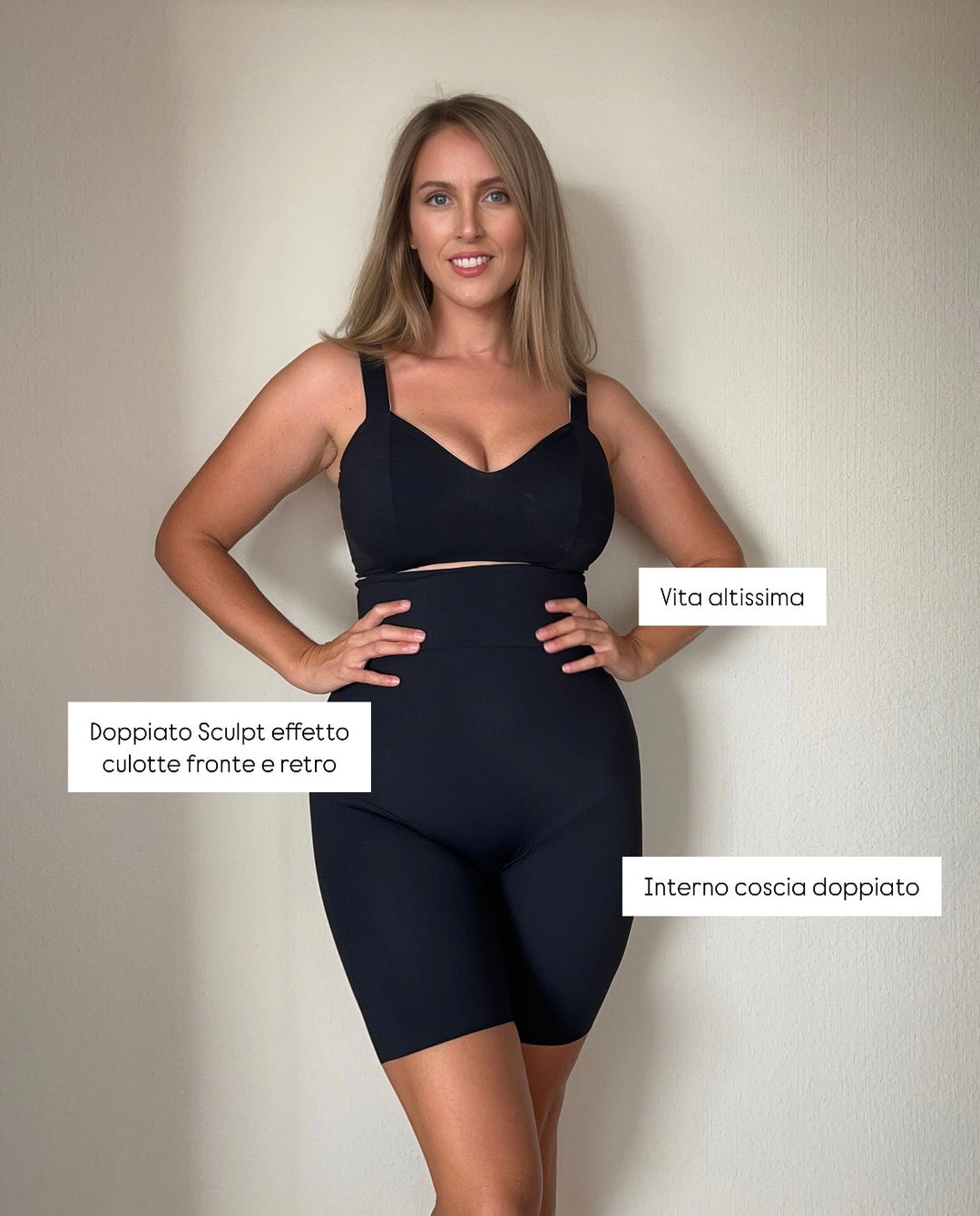 Bikers modellante DOPPIO Sculpt - BEIGE