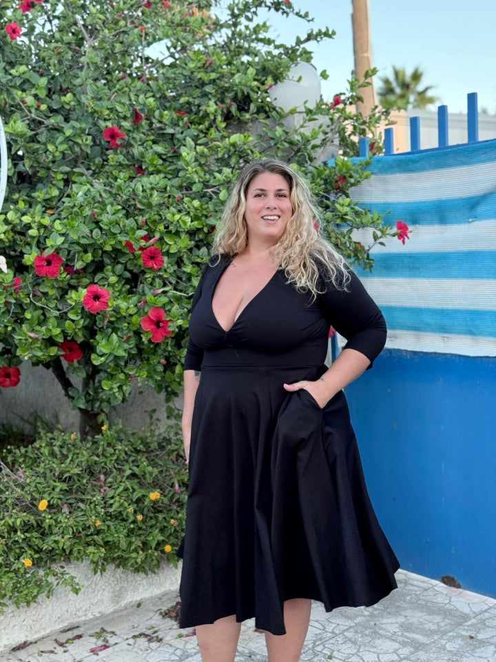 Abito SCARLETT Punto Milano - Nero (PREORDER)