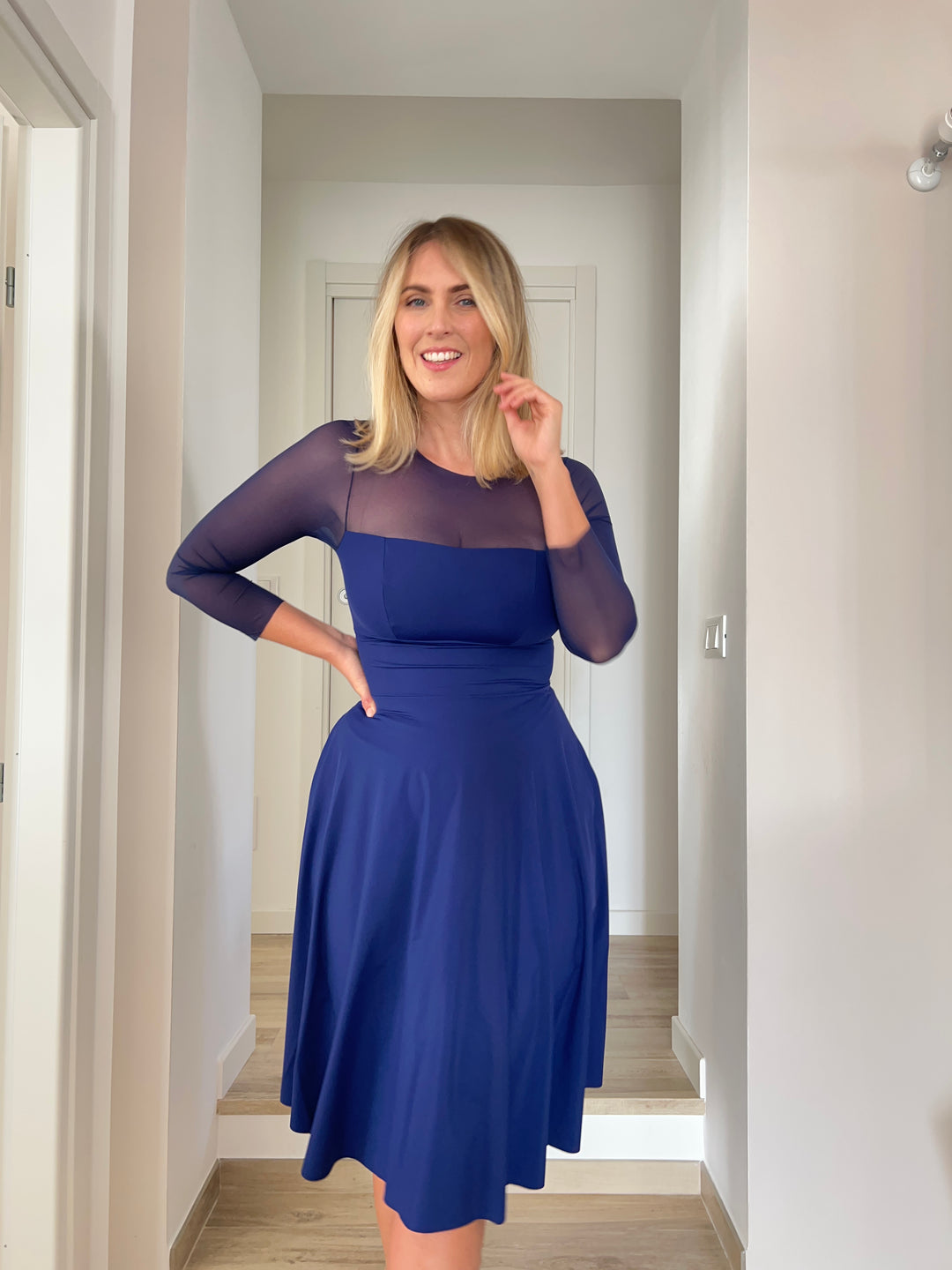 Abito GRACE Corsetto Sculpt Midi - Blu Notte