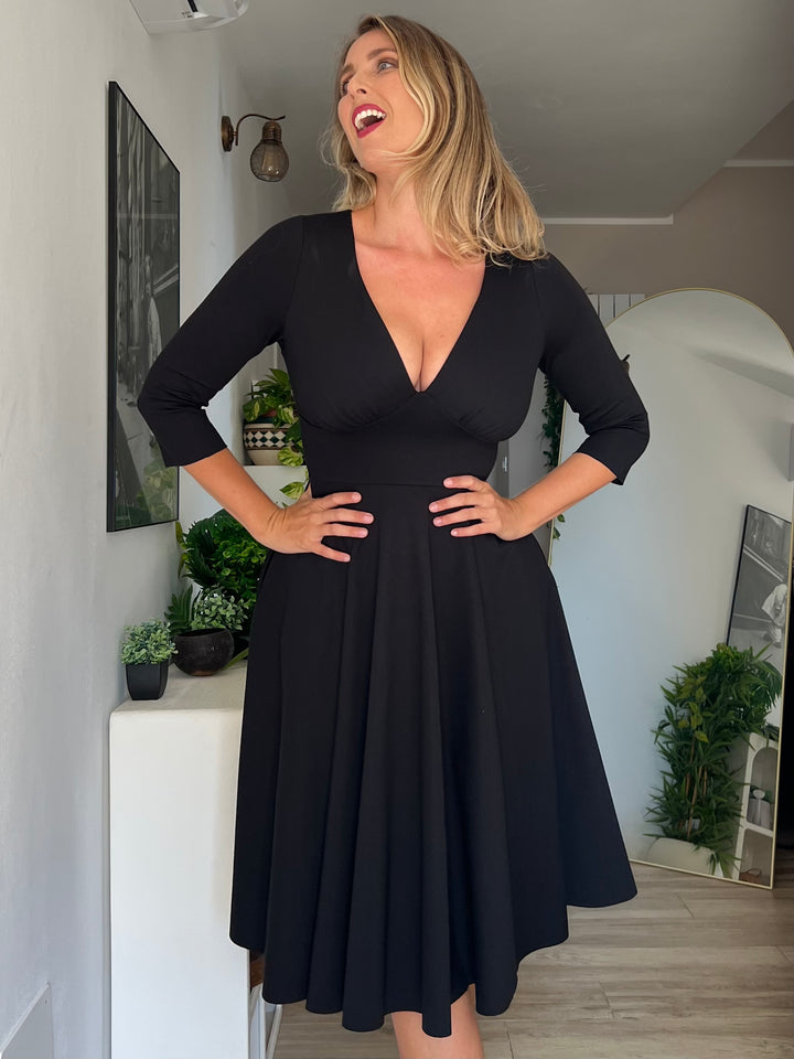 Abito SCARLETT Punto Milano - Nero (PREORDER)