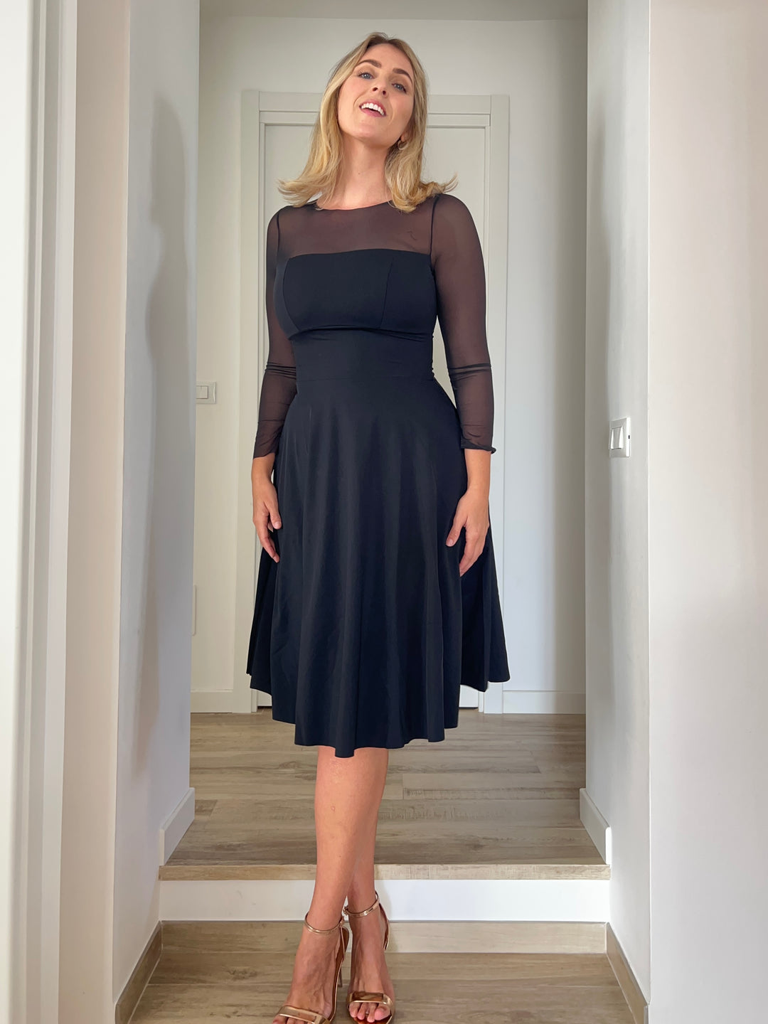 Abito GRACE Corsetto Sculpt Midi  - Nero (PREORDER)