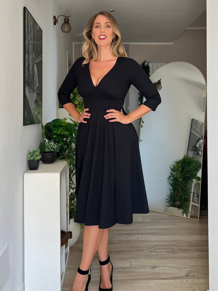 Abito SCARLETT Punto Milano - Nero (PREORDER)