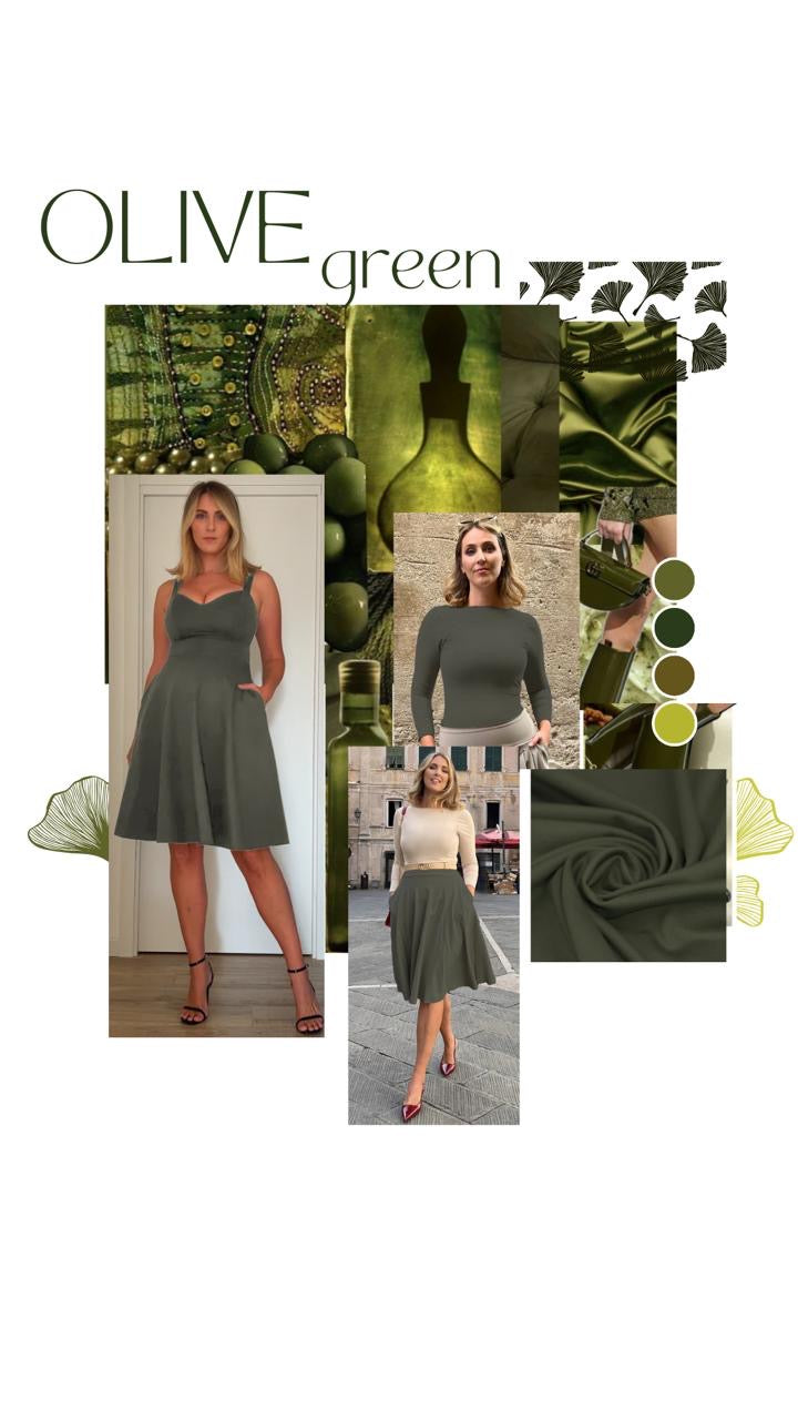 Abito DIANA Corsetto - Punto Milano Verde Oliva