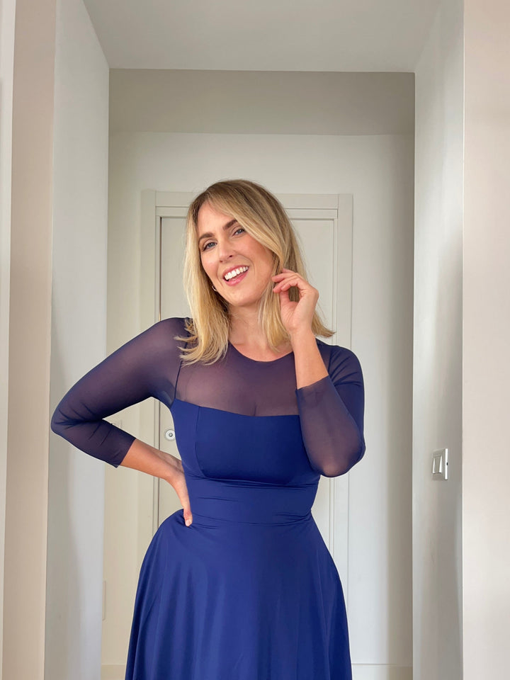 Abito GRACE Corsetto Sculpt Midi - Blu Notte