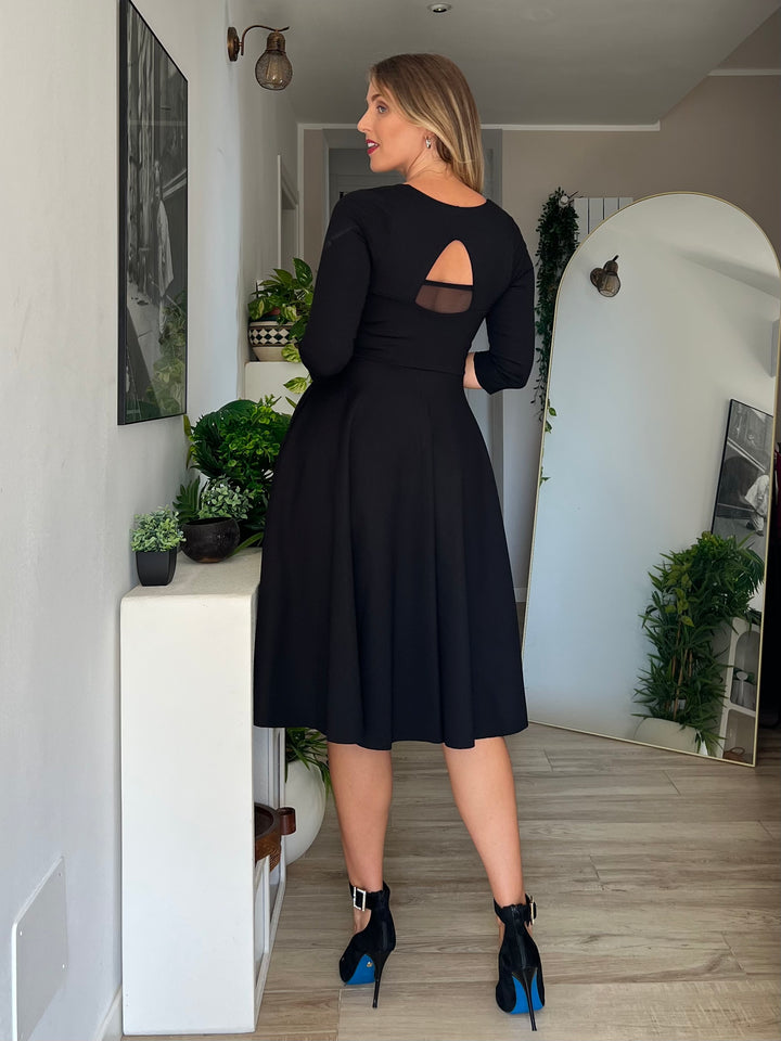 Abito SCARLETT Punto Milano - Nero (PREORDER)