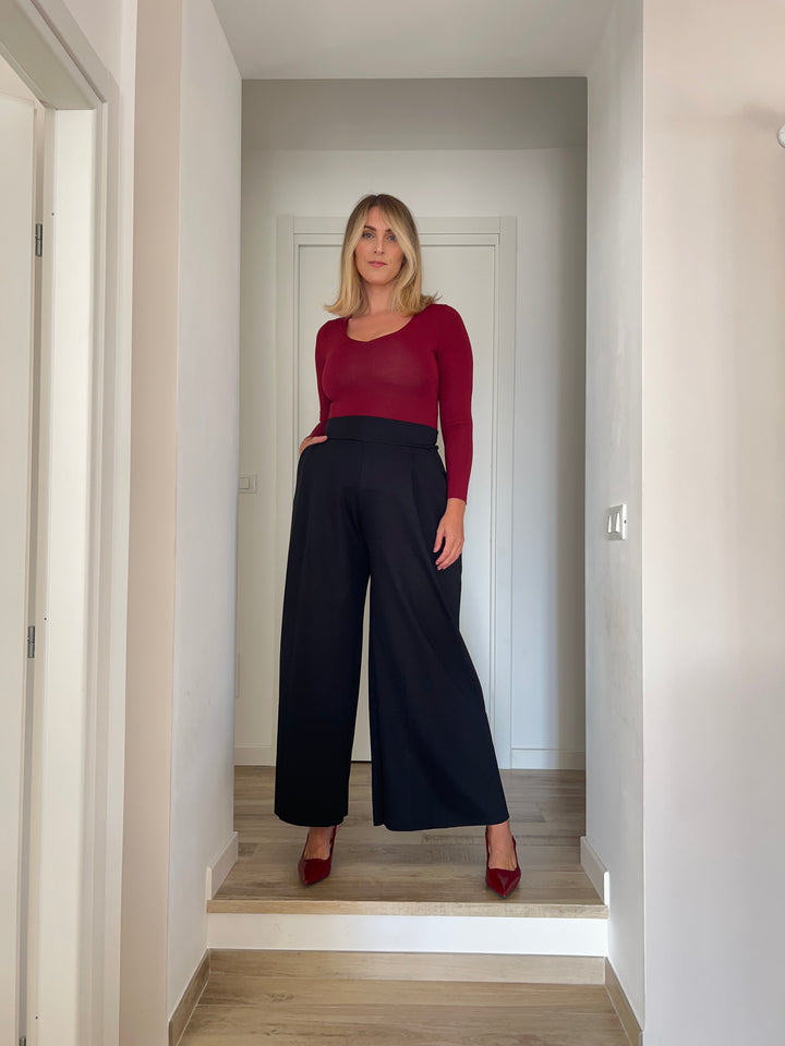 Pantalone BOSSY Punto Milano - Nero