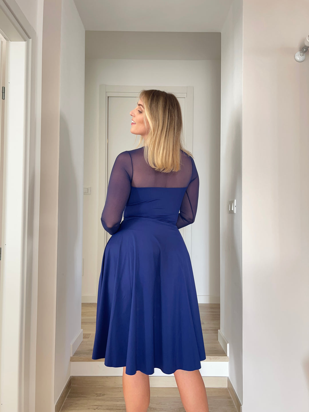 Abito GRACE Corsetto Sculpt Midi - Blu Notte