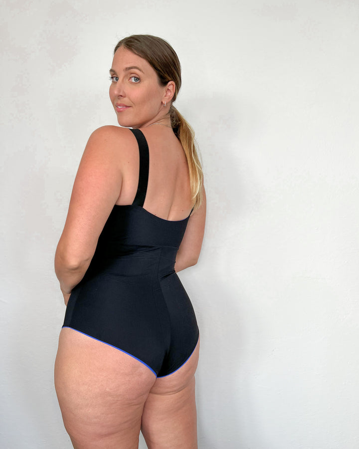 Body DIANA - Sculpt Reversibile NERO/ BLU COBALTO