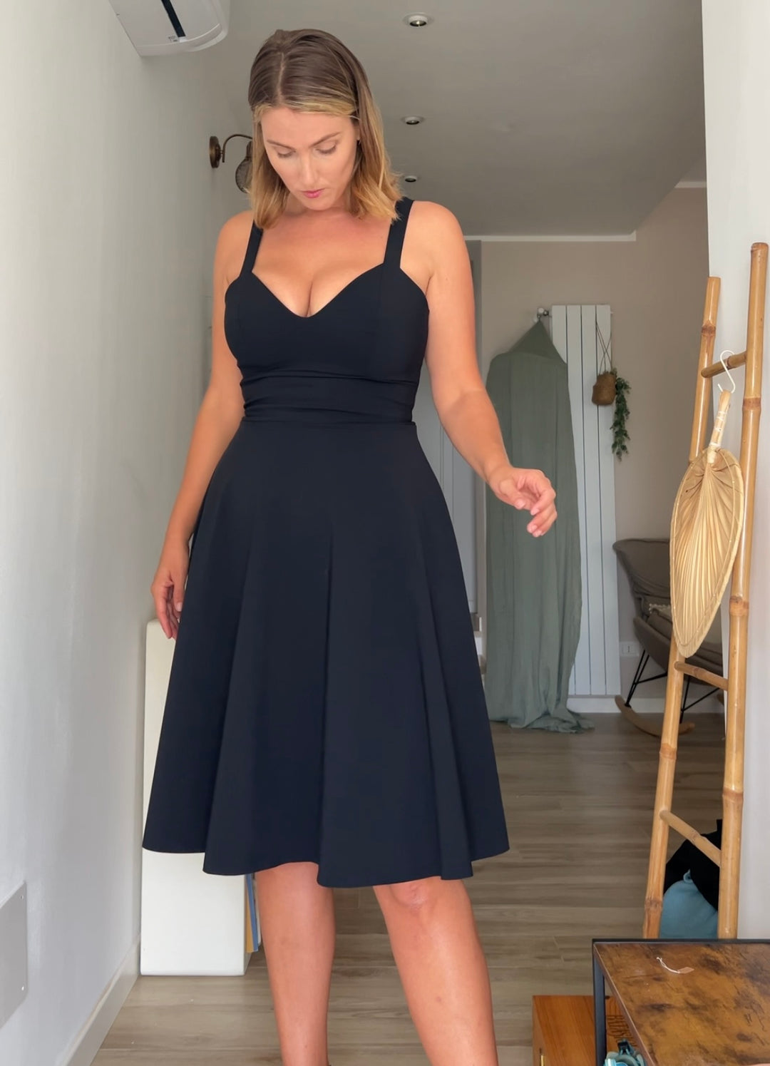 Abito DIANA Corsetto - Punto Milano Nero