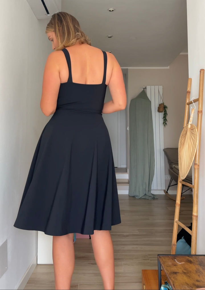 Abito DIANA Corsetto - Punto Milano Nero