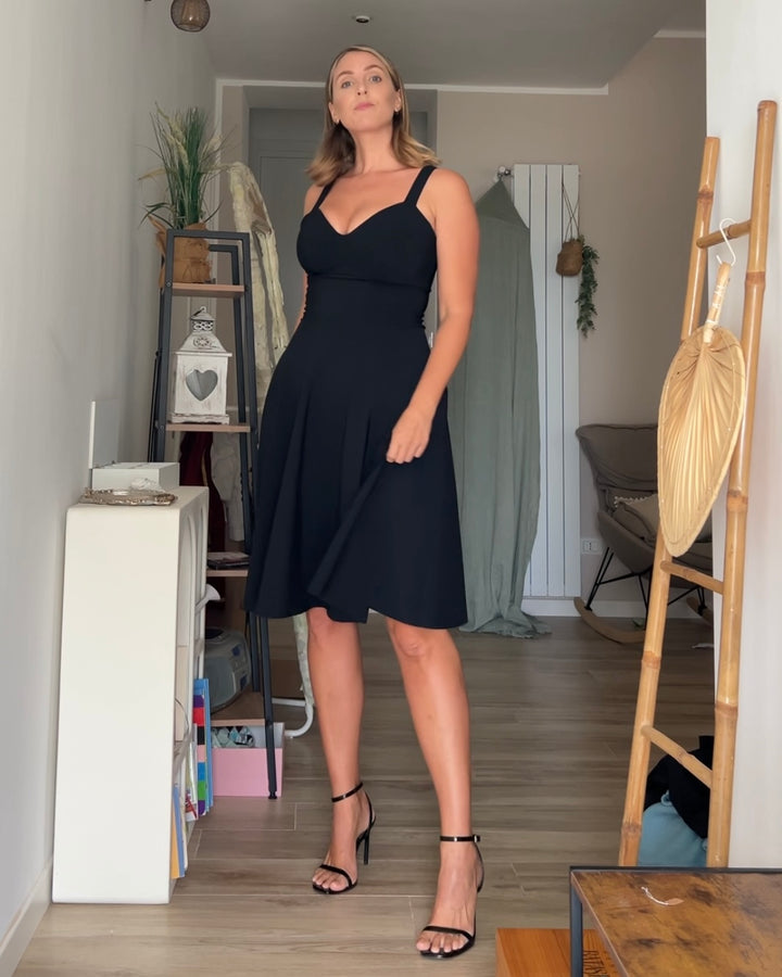 Abito DIANA Corsetto - Punto Milano Nero