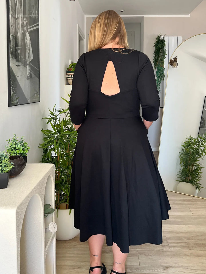Abito SCARLETT Punto Milano - Nero (PREORDER)