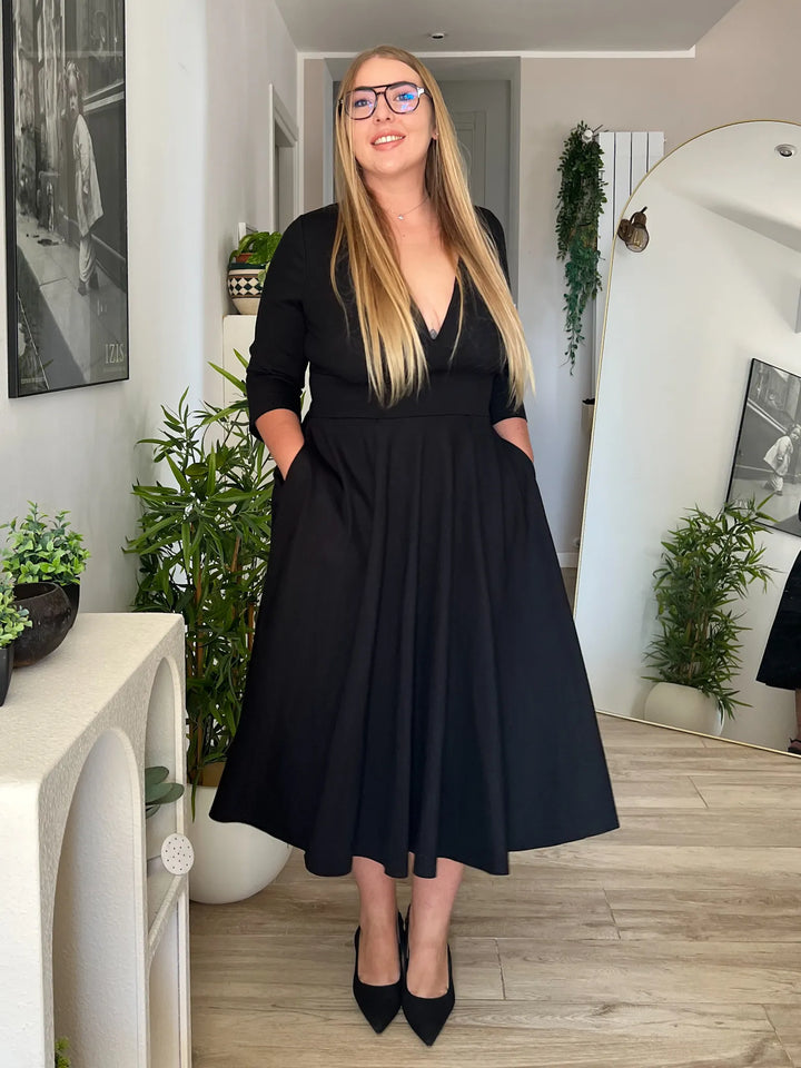 Abito SCARLETT Punto Milano - Nero (PREORDER)