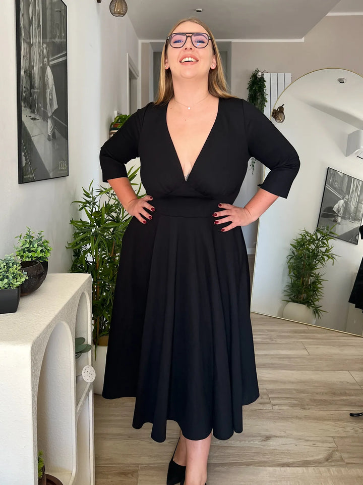 Abito SCARLETT Punto Milano - Nero (PREORDER)