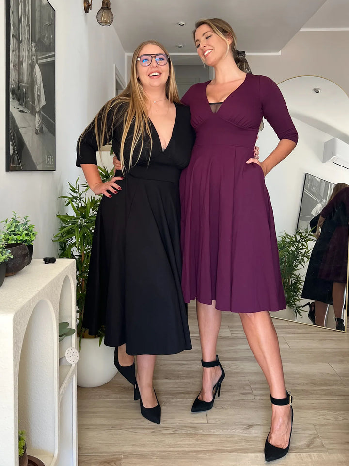 Abito SCARLETT Punto Milano - Nero (PREORDER)