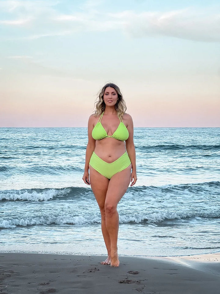 Reggiseno Triangolo “COME TU MI VUOI” - Black Mojito LIME 🍋🟩