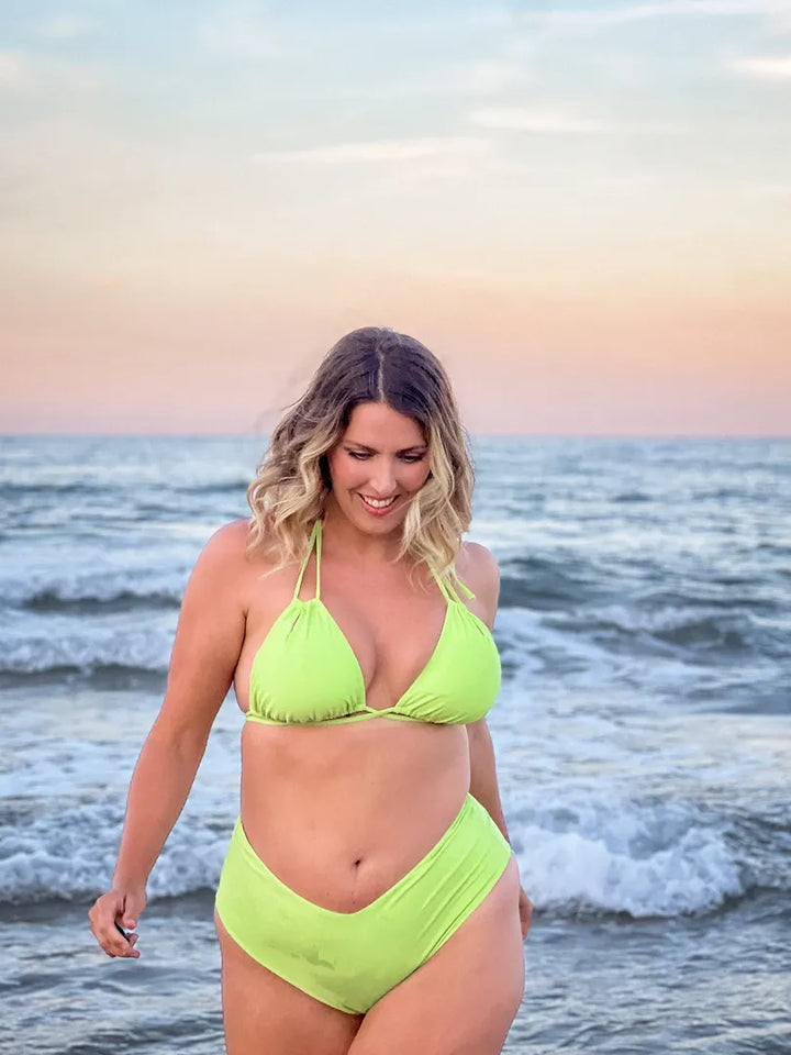 Reggiseno Triangolo “COME TU MI VUOI” - Black Mojito LIME 🍋🟩