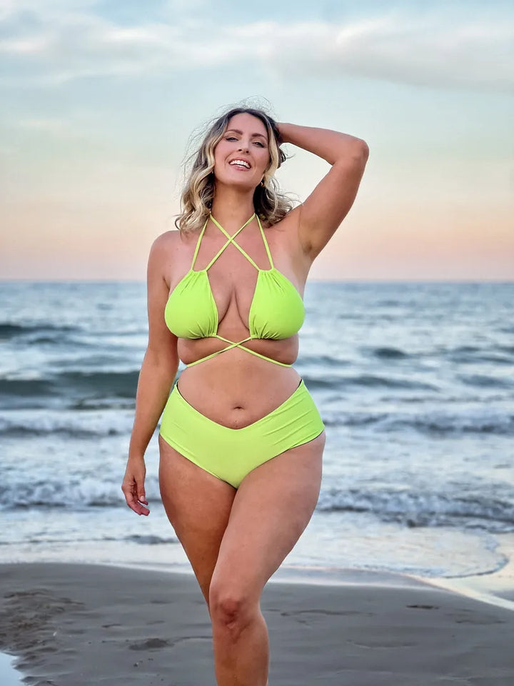 Reggiseno Triangolo “COME TU MI VUOI” - Black Mojito LIME 🍋🟩