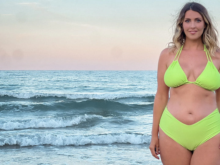 Reggiseno Triangolo “COME TU MI VUOI” - Black Mojito LIME 🍋🟩