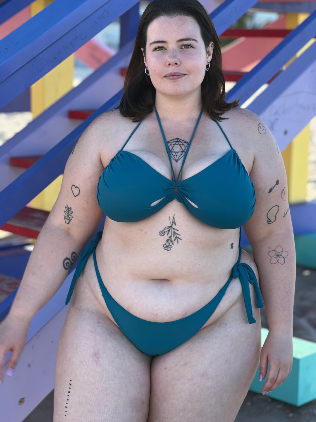 “TU PUOI” Slip laccetti - Oceano