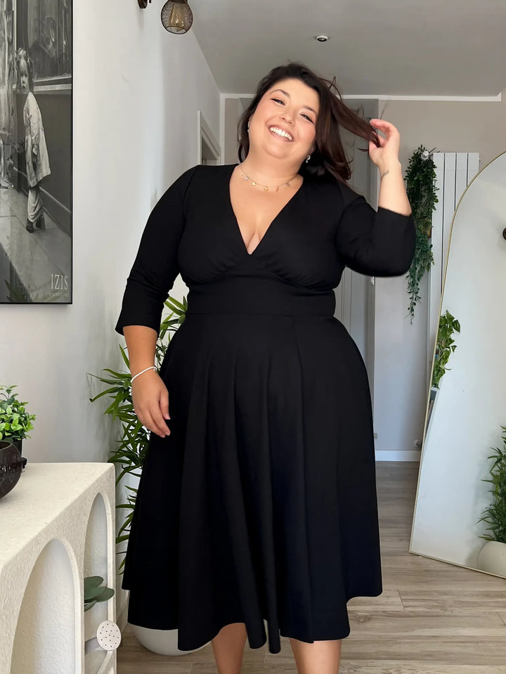 Abito SCARLETT Punto Milano - Nero (PREORDER)