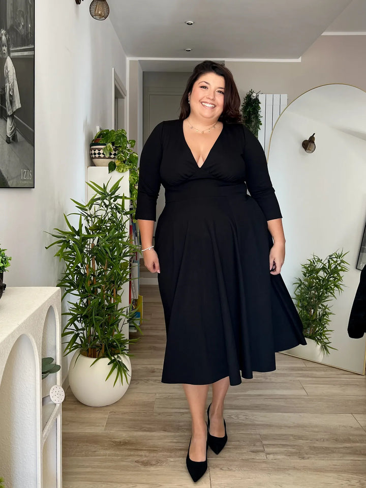 Abito SCARLETT Punto Milano - Nero (PREORDER)