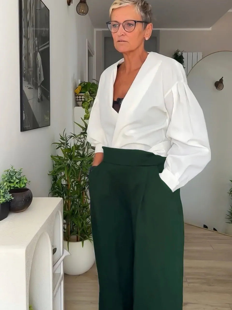 Pantalone THE BOSS Punto Milano - Verde Bosco (PREORDER)