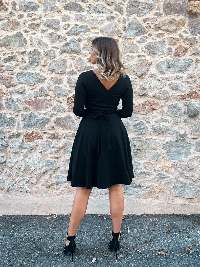 Abito DIANA Corsetto - Punto Milano Nero