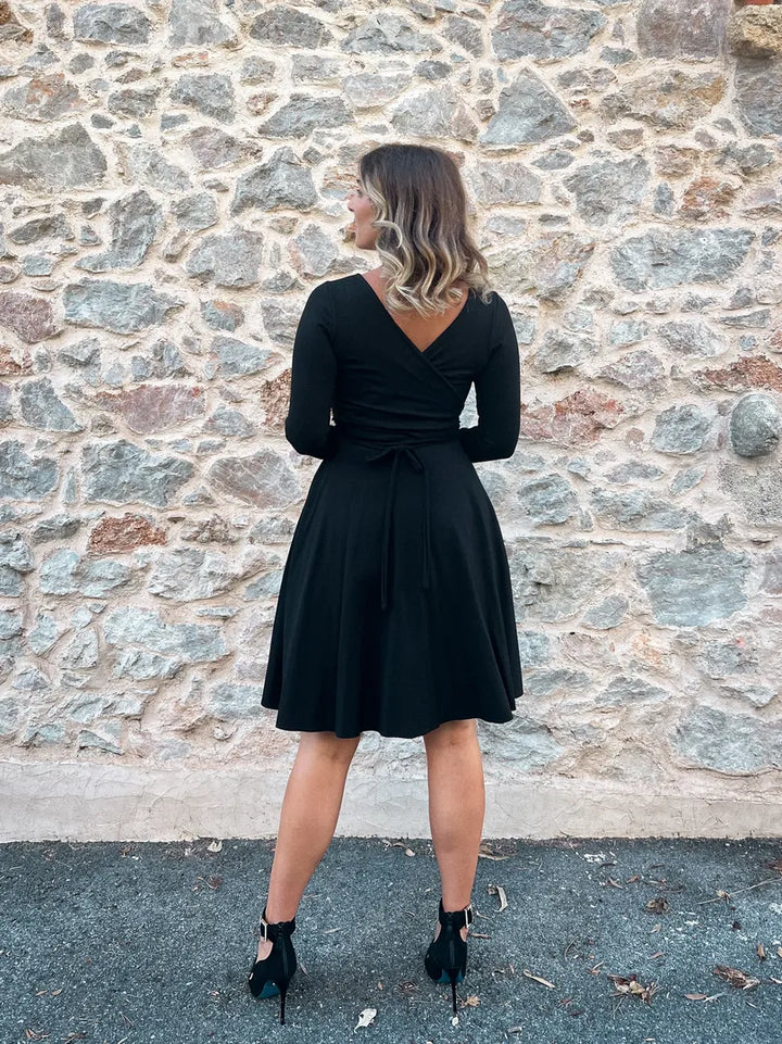 Abito DIANA Corsetto - Punto Milano Nero