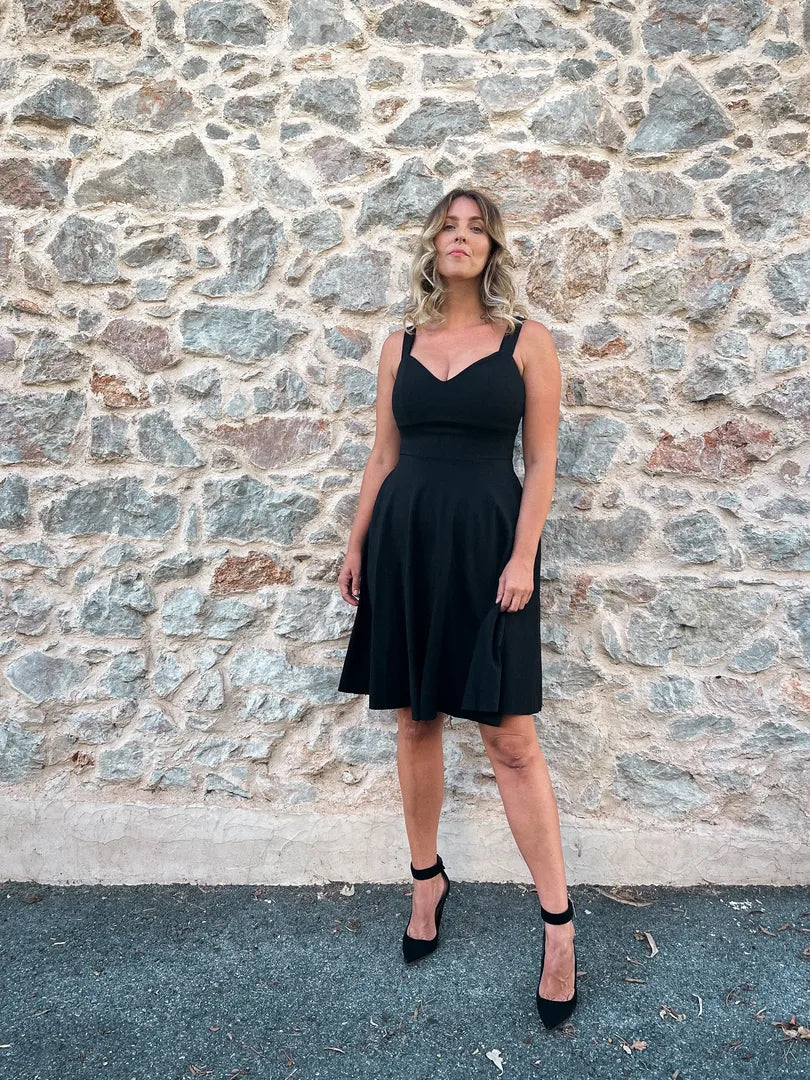 Abito DIANA Corsetto - Punto Milano Nero