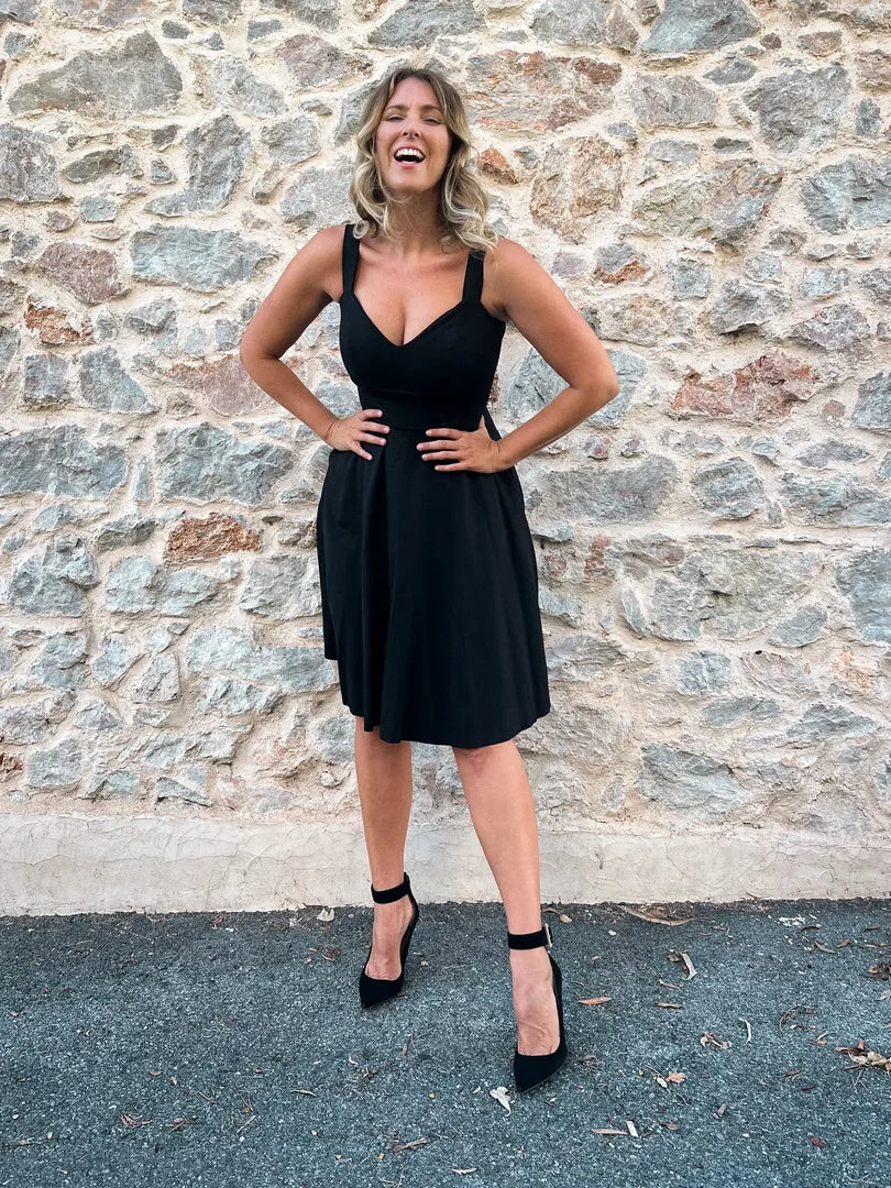 Abito DIANA Corsetto - Punto Milano Nero