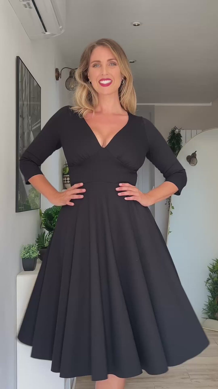 Abito SCARLETT Punto Milano - Nero (PREORDER)