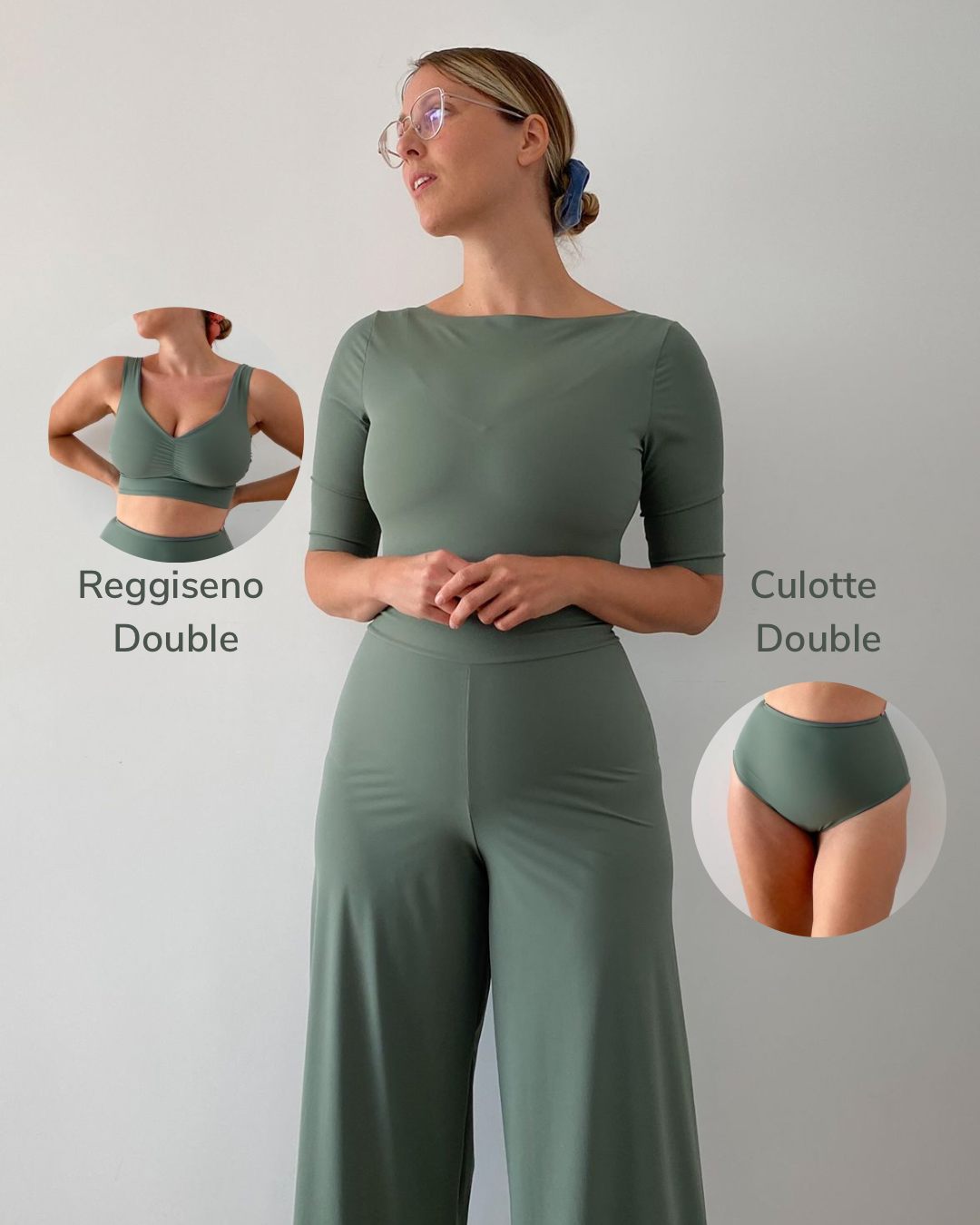 PALAZZO trousers - Sage