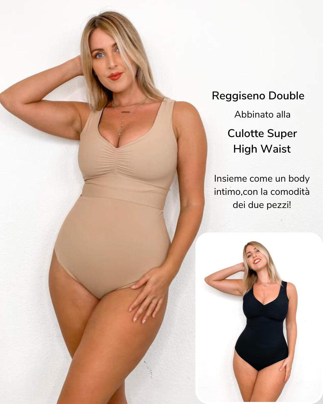 Culotte modellante High Waist - doppio Sculpt NERO / BEIGE