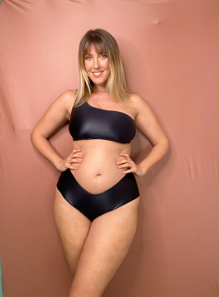 Venus Slip - NERO effetto Ecopelle / Opaco