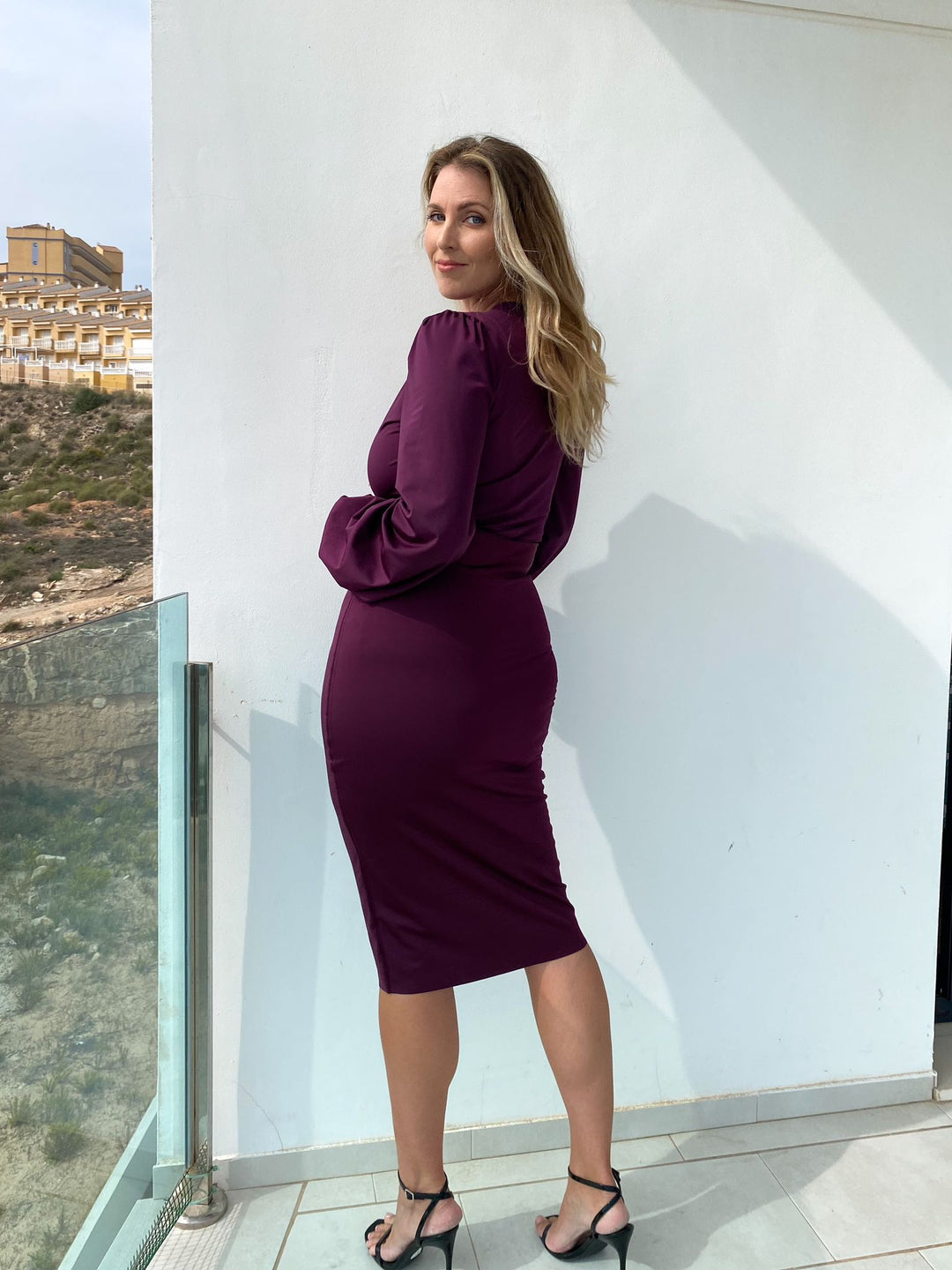 Gonna TUBINO Punto Milano - Nero / Viola Mulberry (PREORDER)