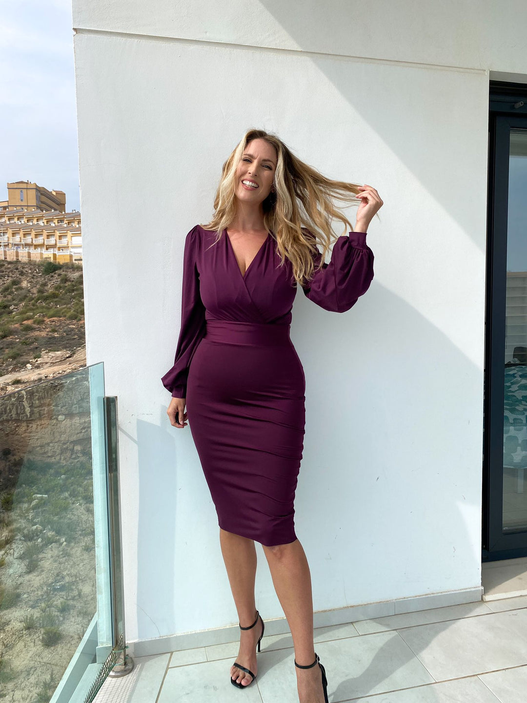 Gonna TUBINO Punto Milano - Nero / Viola Mulberry (PREORDER)