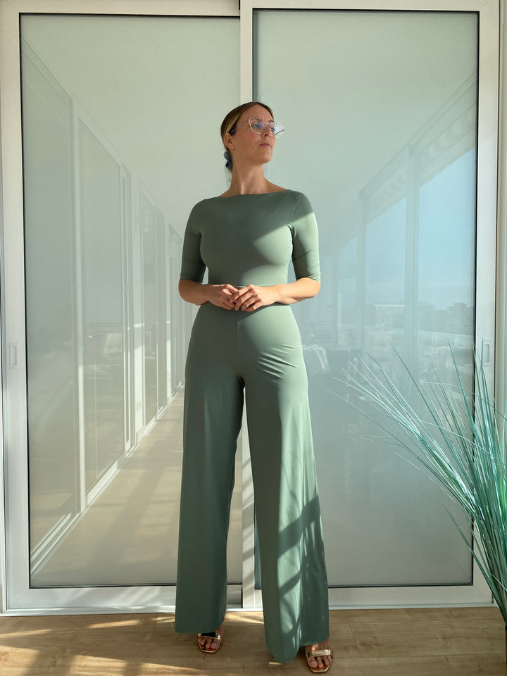 Pantalone PALAZZO - Salvia