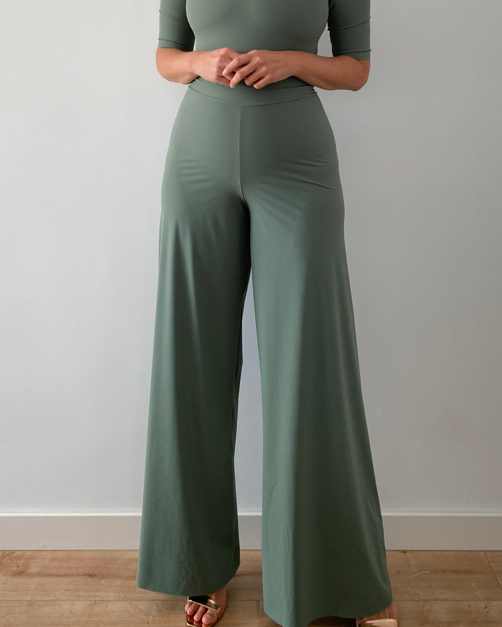Pantalone PALAZZO - Salvia