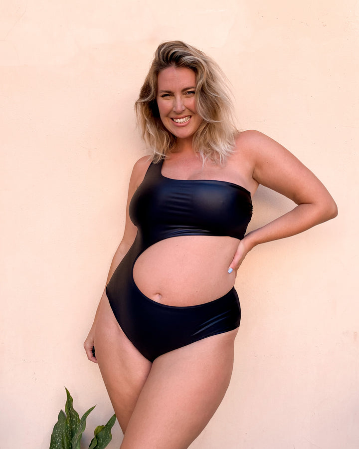 Intero Monospalla "Amazzone" - NERO effetto Ecopelle / Opaco