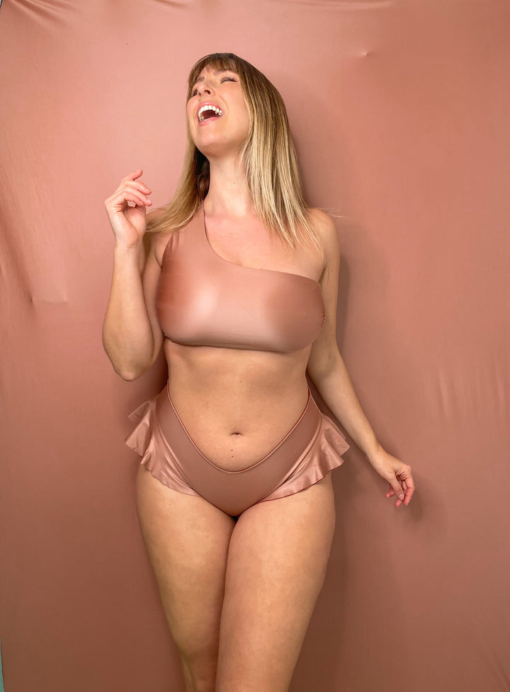 Monospalla Reggiseno - ROSA Profondo / Cipria