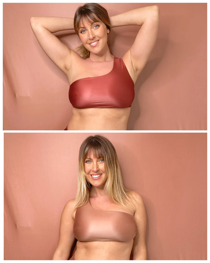 Monospalla Reggiseno - ROSA Profondo / Cipria