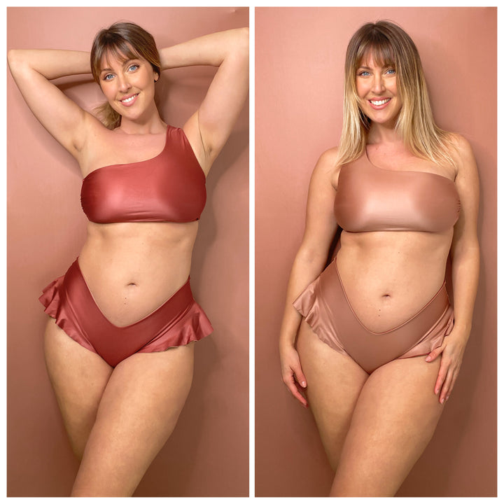 Monospalla Reggiseno - ROSA Profondo / Cipria