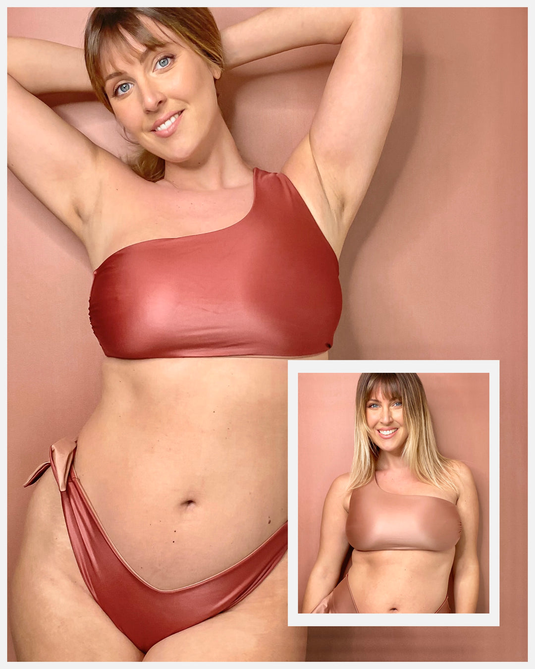 Monospalla Reggiseno - ROSA Profondo / Cipria