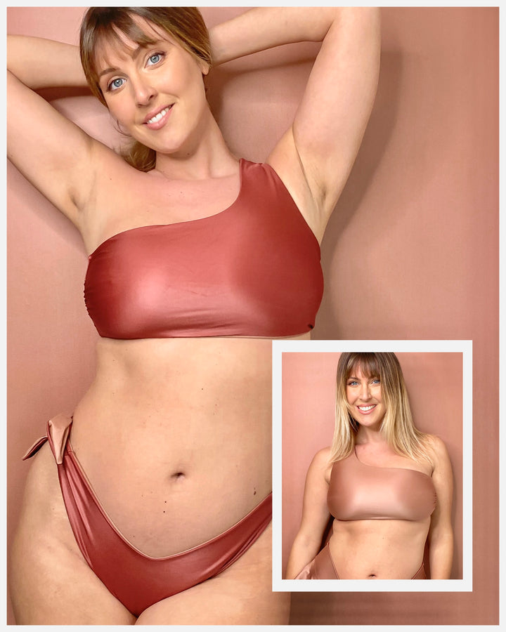 Monospalla Reggiseno - ROSA Profondo / Cipria