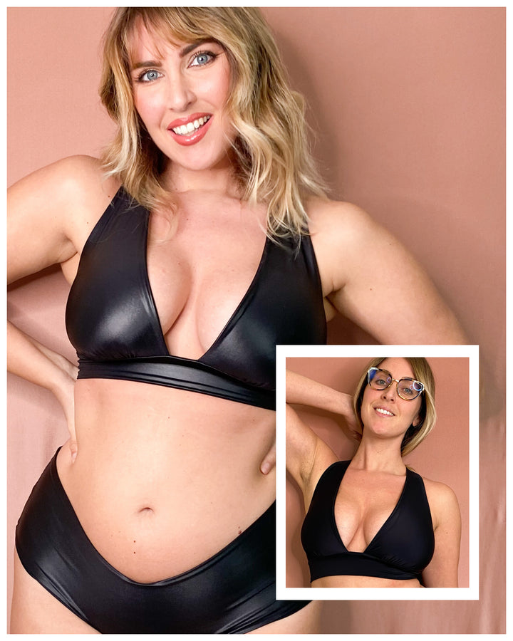 WOW Reggiseno - NERO effetto Ecopelle / Opaco
