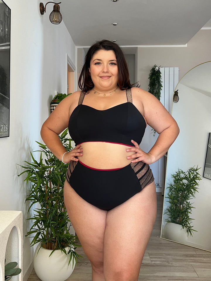 Reggiseno DIANA Sculpt - Nero / Rosso Profondo