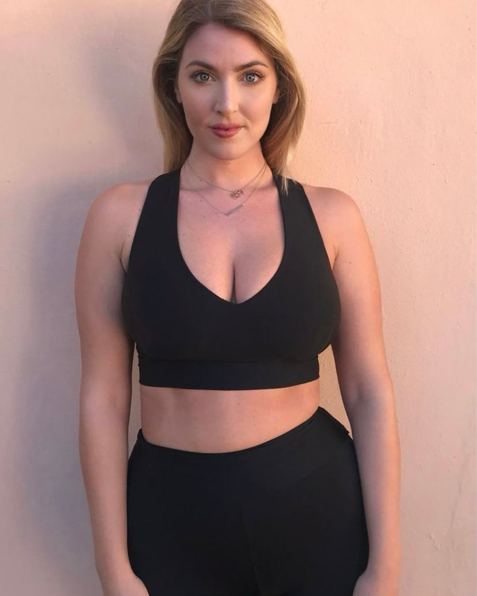 100% recycled Sports Bra - BLACK