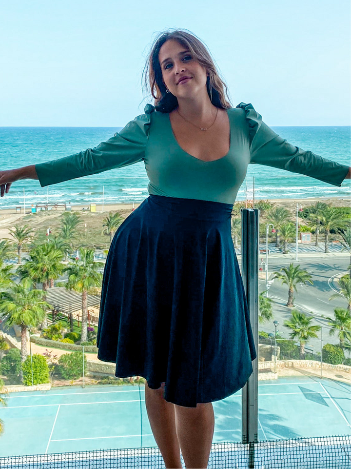 Midi Skirt - BLACK Sculpt