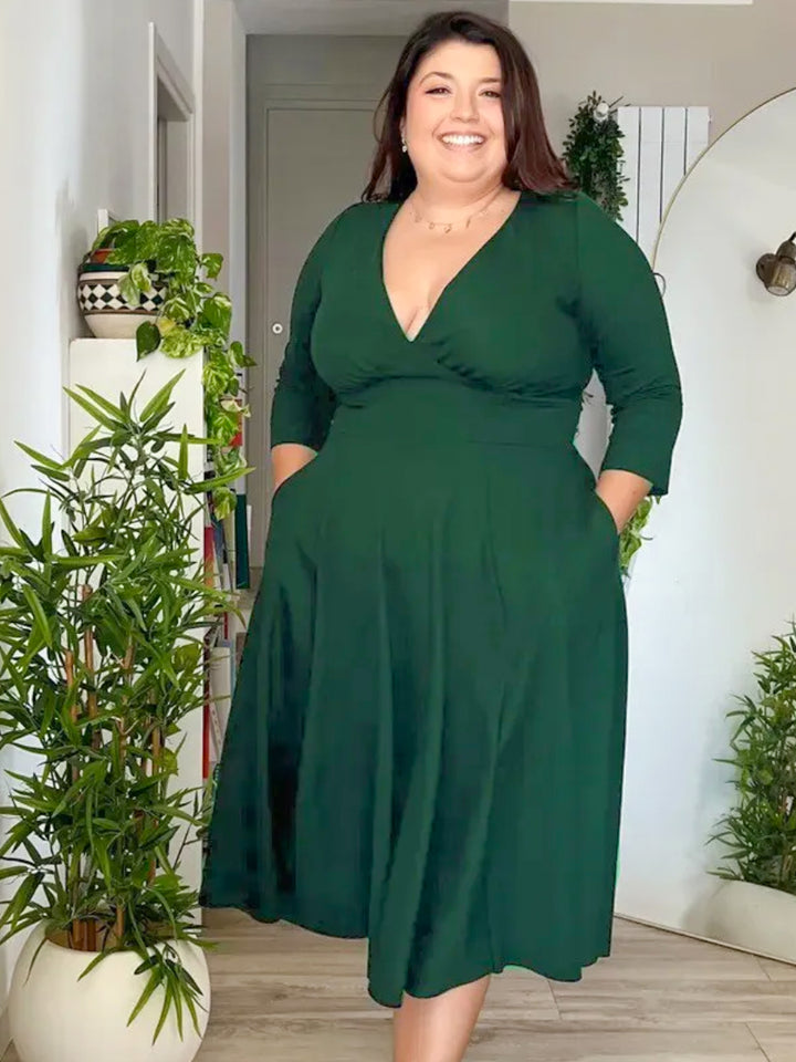 Abito SCARLETT Punto Milano - Verde Bosco (PREORDER)